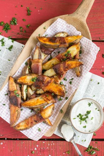 Bacon Wrapped Potato Wedges