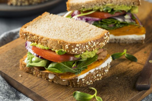 Deli Sandwiches - Load up on veggies, spread with mashed avocado instead of mayo