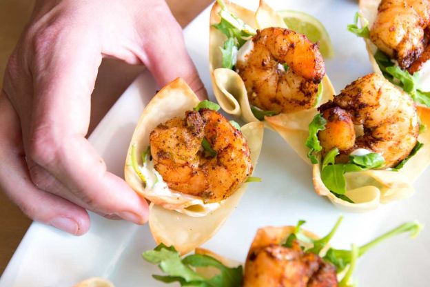 Chili Lime Baked Shrimp Cups