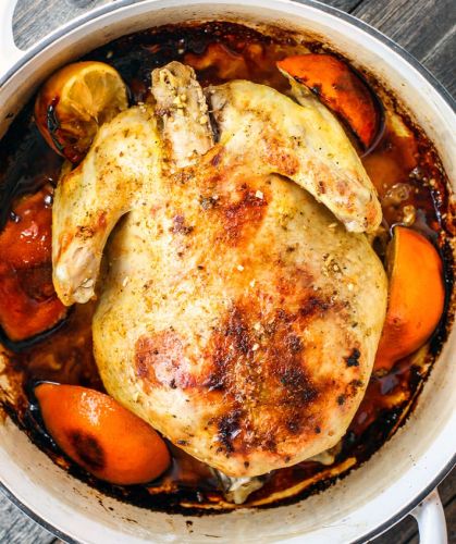 One-Pot Orange Honey Garlic Roasted Chicken