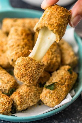 Homemade Baked Mozzarella Sticks