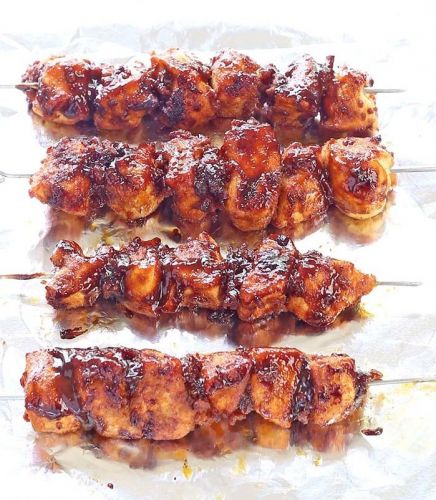 BAcon BBQ Chicken Kabobs