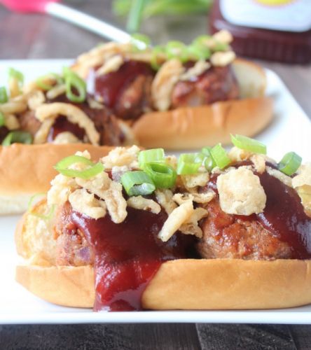 BBQ meatball sub