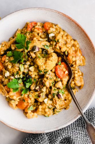 One Pot Moroccan Chicken Stew with Sweet Potato & Couscous