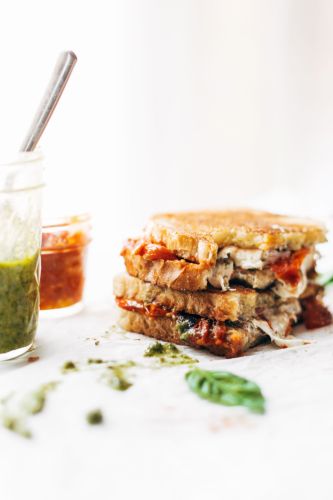 Loaded Caprese Grilled Cheese