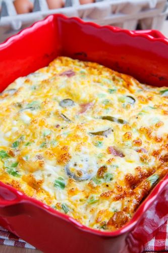 Ham and Cheese Egg Casserole