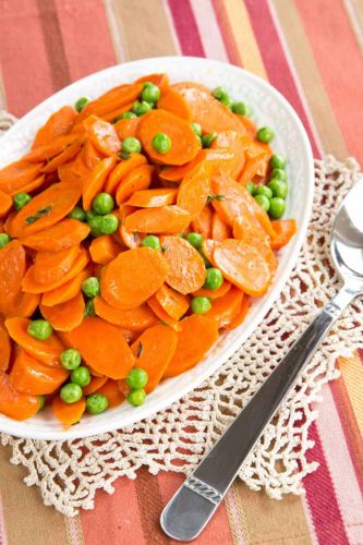 Quick and Easy Brown Buttered Carrots and Peas