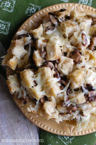 Mushroom and Swiss Pull Apart Bread