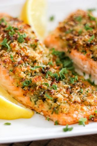 Parmesan Herb Crusted Salmon