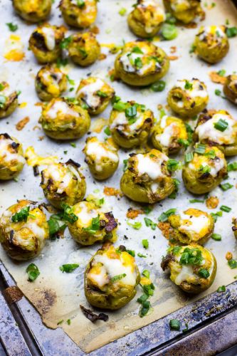 Artichoke and Asiago Stuffed Baby Potatoes