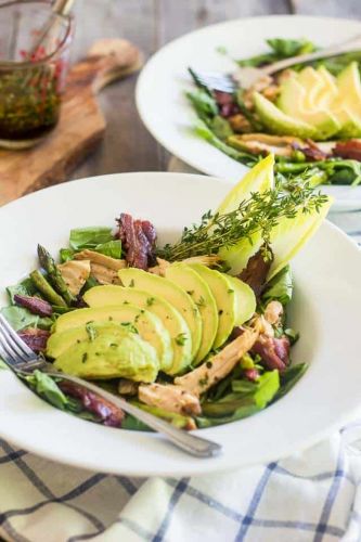 chicken bacon roasted asparagus salad