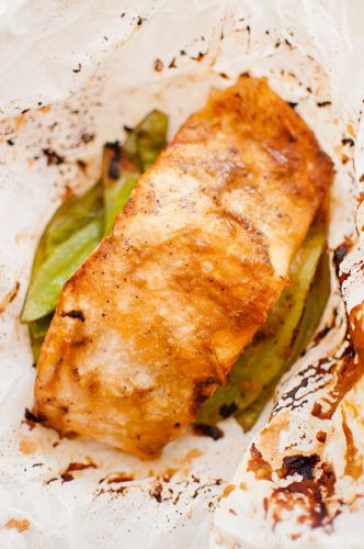 5-Ingredient Miso Salmon Baked in Parchment