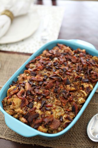 Bacon and baguette stuffing