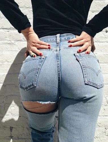 Ripped Butt Jeans