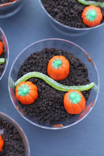 Pumpkin patch dirt cups