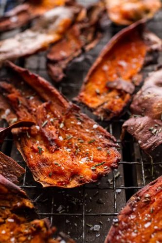 Salty Sweet Potato Skin Chips