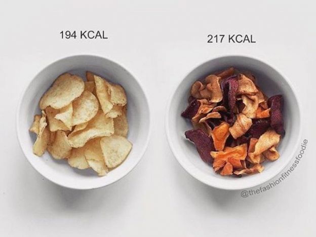 Salt & Vinegar chips vs. Veggie Chips