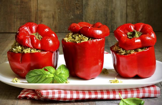 Rice-stuffed veggies