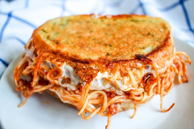 Spaghetti Grilled Cheese