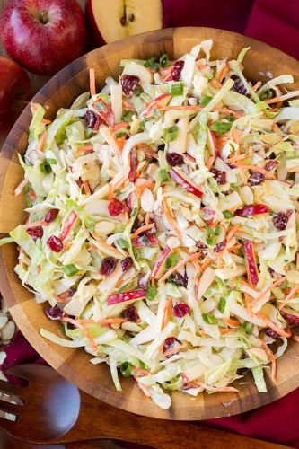 Apple Cranberry Almond Coleslaw