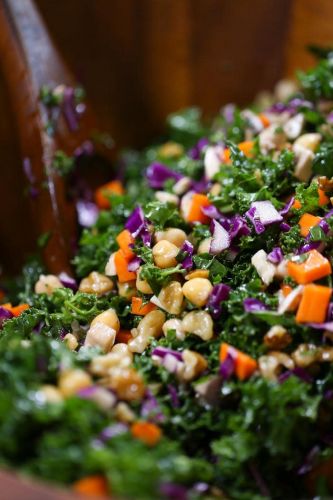 Kale Salad with White Balsamic Maple Dressing