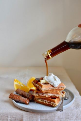 Churro Bacon Waffles