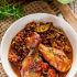 One Pot Chicken Drumsticks with Beluga Lentils