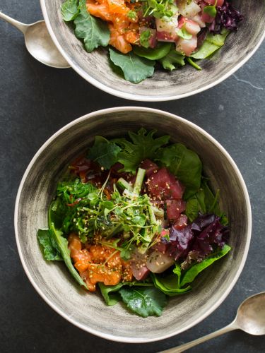 Korean Style Spicy Sashimi Salad