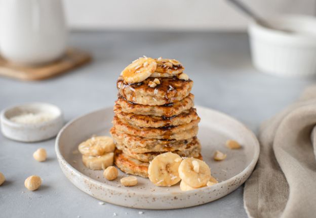 Banana Nut Oatmeal Pancakes