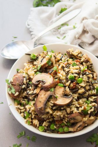 Wild Rice Pilaf with Mushrooms and Pecans