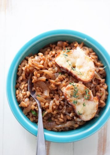 One Pot French Onion Farro