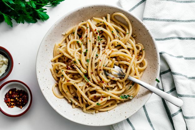 Grown Up Buttered Noodles: Garlicky Brown Butter Parmesan Noodles