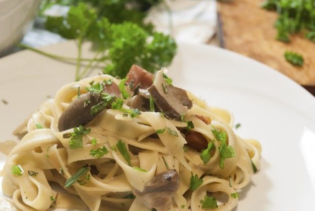 Tagliatelle in mushroom sauce