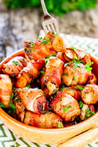 Bacon Wrapped Chicken Bites