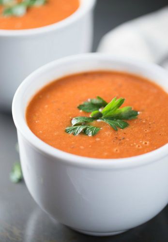 Roasted Tomato Soup With Cream And Onions