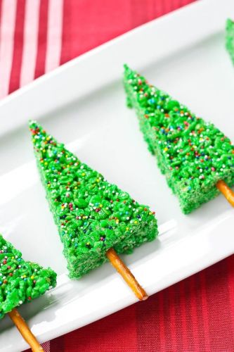 Christmas Tree Rice Krispie Treats