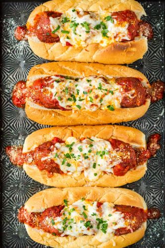 Easy Italian Crockpot Meatball Subs