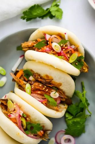 Tangy Asian BBQ Pulled Pork Buns