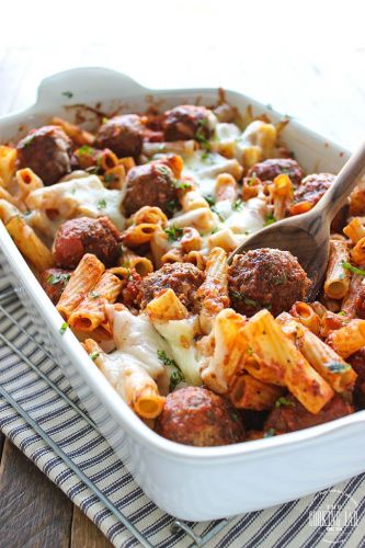 Meatball Pasta Bake