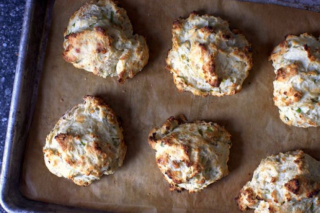 Blue Cheese Scallion Drop Biscuits