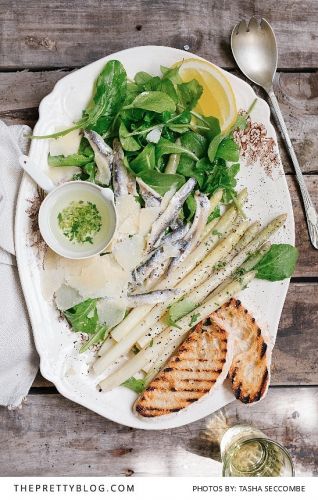 White anchovy and Asparagus Salad