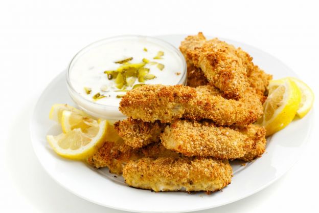 Crispy Baked Fish Sticks with Tartar Sauce