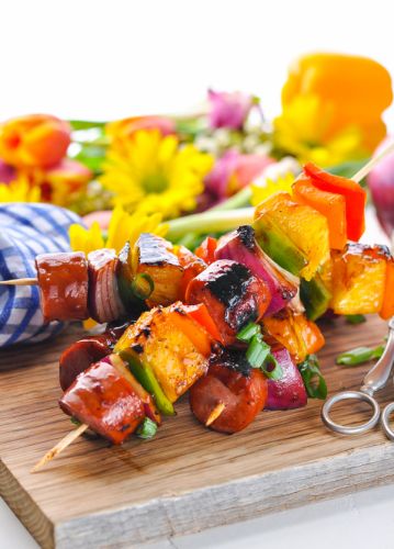 Hawaiian Kielbasa Kabobs