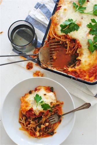 One-Pan Chicken Spaghetti Bake