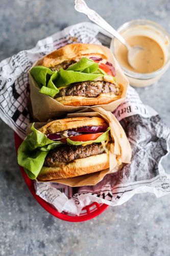 Juicy Indoor Burgers with Burger Sauce