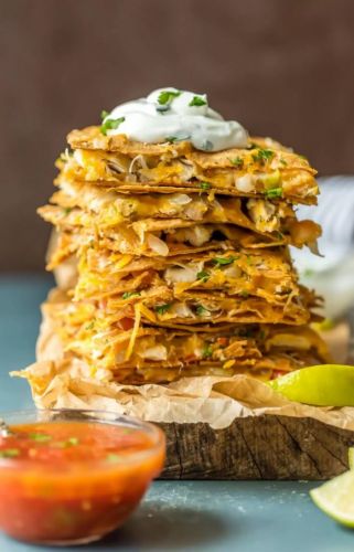 Sheet Pan Chicken Quesadillas