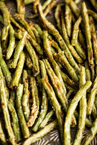 Roasted Parmesan Garlic Green Beans