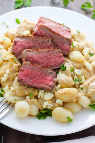 Steak and Blue Cheese Alfredo Gnocchi