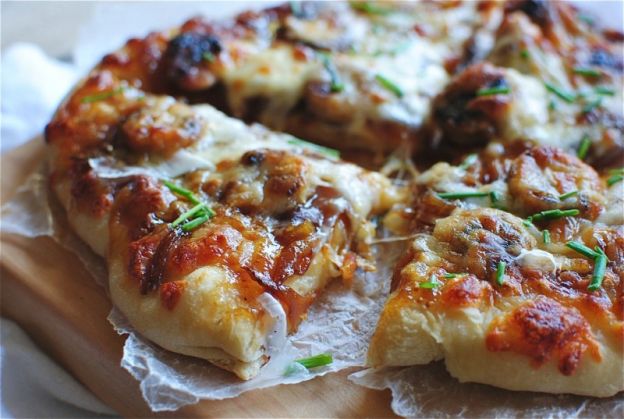 51. Fig, caramelized onion and chicken sausage pizza