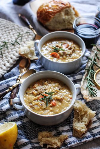 Slow Cooker Lentil and Sausage Soup